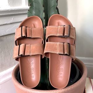 Mango suede slide sandals